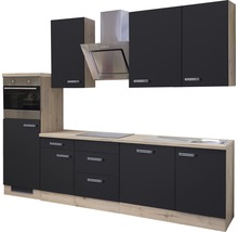 FLEX WELL Keukenblok met apparatuur Santo antraciet mat 280x60 cm-thumb-5 FLEX WELL Keukenblok met apparatuur Santo antraciet mat 280x60 cm-thumb-5