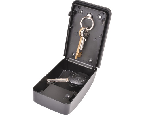 Geopende sleutelkluis met sleutels