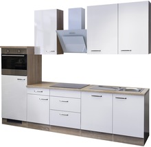 FLEX WELL Keukenblok met apparatuur Valero wit hoogglans 280x60 cm-thumb-5