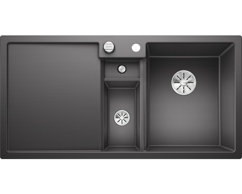 BLANCO Spoelbak Collectis 6 S rotsgrijs 51x100 cm Spoelbak met afdruiprek en twee bassins