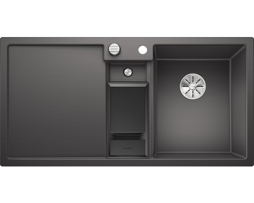 Spoelbak met afdruiprek en zeepdispenser