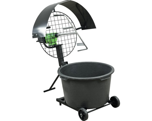 Mortelmixer met onderstel en mortelemmer