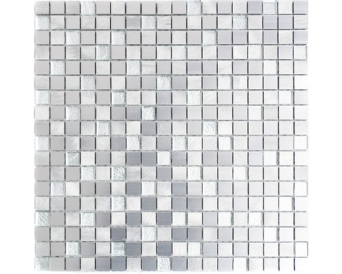 Mozaïektegel metaal aluminium ALF A309F zilver 30x30 cm