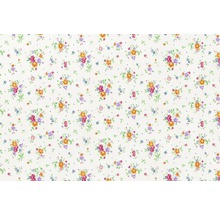 Bloemenmotief met kleine bloemboeketten en stippen