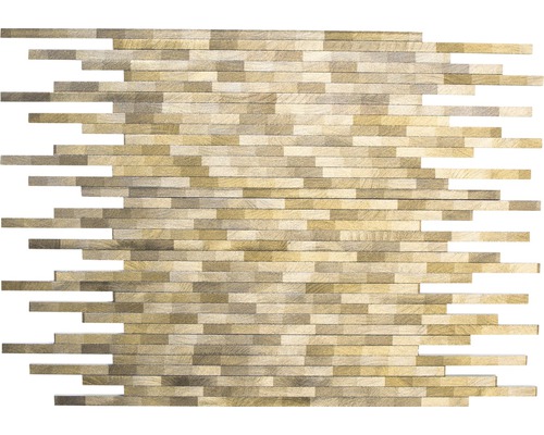 Mozaïektegel metaal aluminium ALF L103D bruin 27,2x39 cm Mozaïektegel met houtlook voor wand en vloer