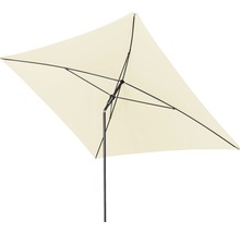 Rechthoekige tuinzonne parasol met zwart frame