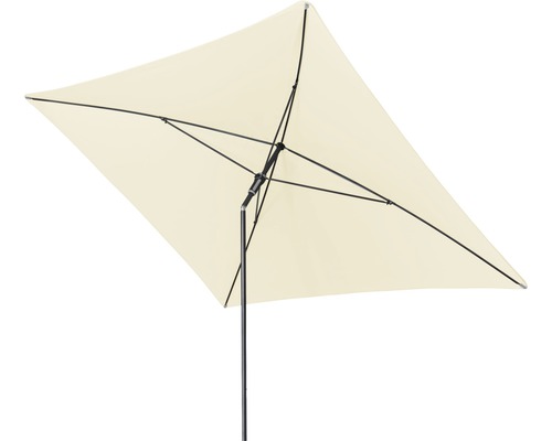 Rechthoekige tuinzonne parasol met zwart frame