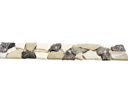 Tegelplint natuursteen mozaïek CIOT CB5 beige/bruin 5x30 cm Mozaïektegel van natuursteen