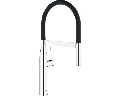 GROHE Keukenkraan Essence met flexibele uitloop 30294000 chroom/zwart GROHE Keukenkraan Essence met flexibele uitloop 30294000 chroom/zwart