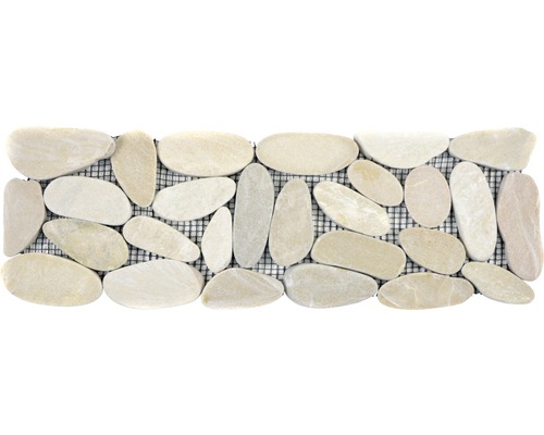 Mozaïektegel natuursteen BO IN14KS kiezel wit/beige 10x30 cm