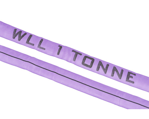Hijsband met de markering WLL 1 ton
