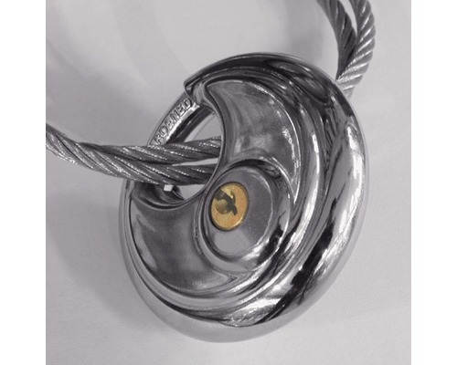 Rond hangslot met staalkabel