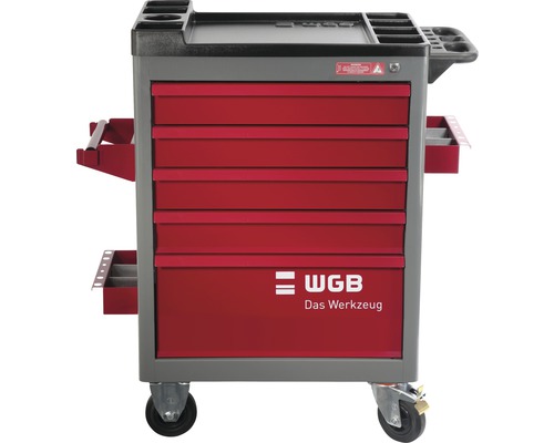 Werkplaatswagen met vijf laden en WGB Logo