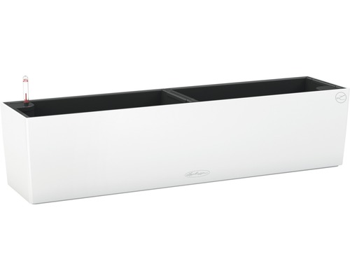 LECHUZA All-in-One Set Balkonbak Color Balconera Kunststof wit 79x19x19 cm Rechthoekige, witte plantenbak met irrigatiesysteem