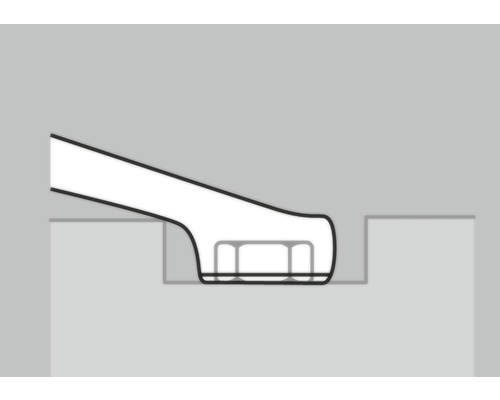 Sleutel draait schroef vast