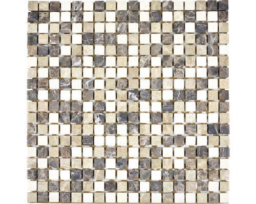 Mozaïektegel natuursteen MOS 15/95 beige/bruin 30,5x30,5 cm