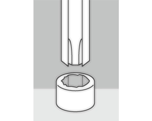Illustratie van een gereedschap voor het uitboren van boorkernen