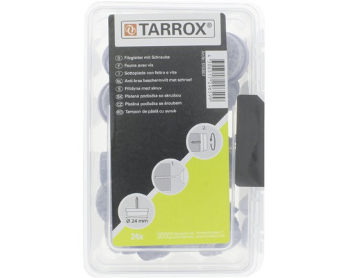 Tarrox vilten meubelglijders met schroef, 24 millimeter diameter