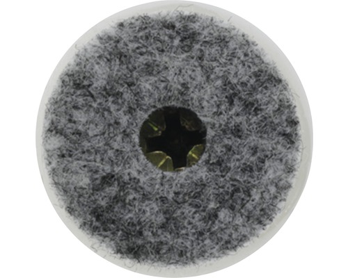TARROX Viltglijder schroefbaar rond grijs Ø 20 mm, 24 stuks