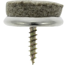 TARROX Viltglijder metaal schroefbaar rond bruin Ø 24 mm, 24 stuks-thumb-1