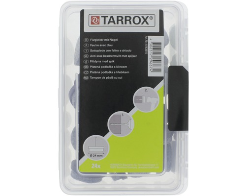 Tarrox viltglijders met nagel, 24 stuks