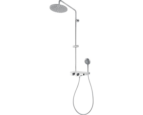 BREUER Regendoucheset Aquamaxx 340 met aflegplateau Ø25 cm rond incl. thermostaatkraan chroom