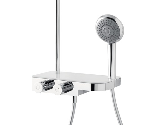 Douchearmatuur met handdouche en planchet