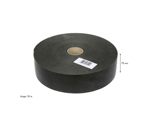 Rol met afdichtband, 30 meter lang, 70 millimeter breed