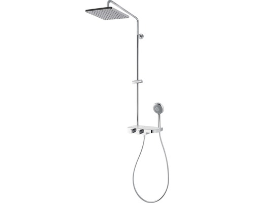 BREUER Regendoucheset Aquamaxx 340 met aflegplateau 25 cm vierkant incl. thermostaatkraan chroom