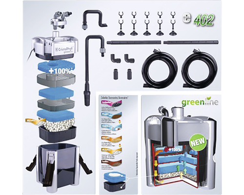 Aquarium buitenfilter met accessoires