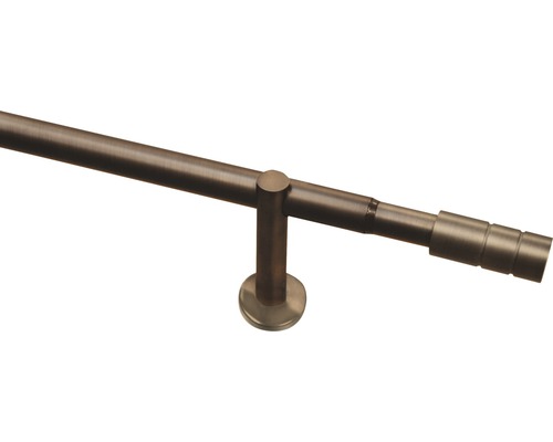 GARDINIA Gordijnroede uitschuifbaar brons ø 22/25 mm 190-360 cm Gordijnroede met beugel