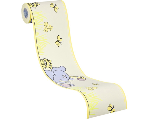 Behangrand met dierenmotieven voor kinderkamer