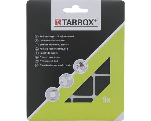 Tarrox Antislip rubber, zelfklevend, 25x25 millimeter, 9 stuks