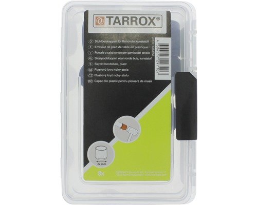 Kunststof stoelpootdoppen voor ronde buizen, 22 mm, 8 stuks