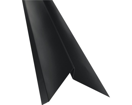 PRECIT Windveer zonder waterslag, RAL9005 zwart, 2000x105x95 mm