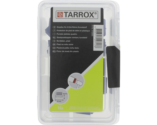 Tarrox stoelpootdoppen vierkant, kunststof, 16 stuks