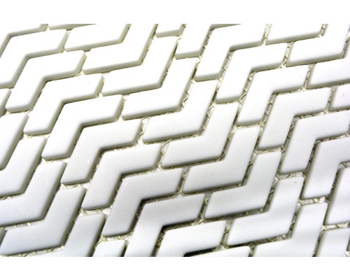 Close-up van witte hoekmozaïektegels