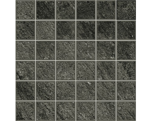 Mozaïektegel keramisch Discovery carbon 30x30 cm antislip Mozaïektegels met steenlook voor wand en vloer