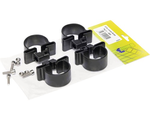 Beugels ten behoeve van Univers paal Ø 48 mm zwart 4 stuks Beugels ten behoeve van Univers paal Ø 48 mm zwart 4 stuks