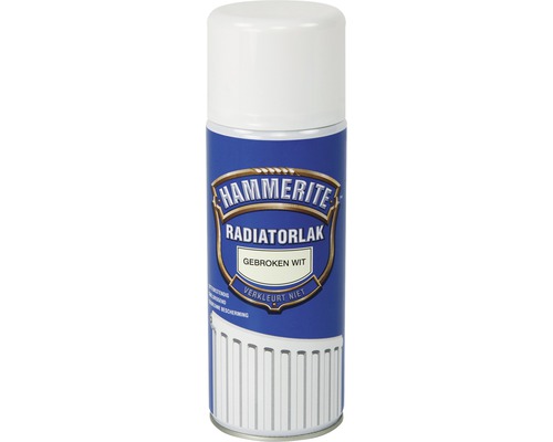 HAMMERITE Spuitbus radiatorlak gebroken wit hoogglans 400 ml Hammerite radiatorlak in spuitbus