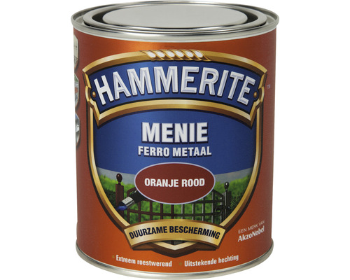 HAMMERITE Menie oranje rood 250 ml Hammerite Menie Ferro Metaal verfblik, roestwerende grondlaag
