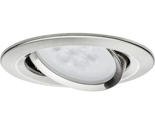 Metalen plafondinbouwspot met draaibare lamp