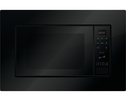 Zwarte inbouwmagnetron met bedieningspaneel