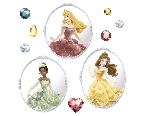 Disney prinsessen muurstickers met Aurora, Tiana en Belle