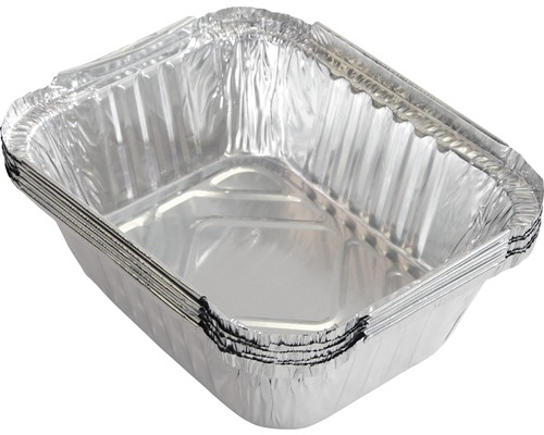 Stapel aluminium schalen voor eenmalig gebruik