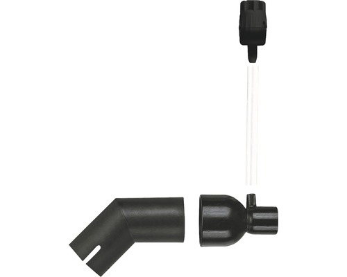 Accessoireset voor vijverpompen bestaande uit slangaansluiting, hoekstuk, T-stuk en stijgbuis.