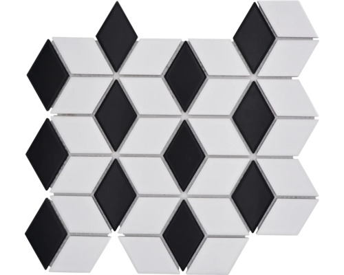 Mozaïektegel keramisch POV 09 zwart/wit 26,6x30,5 cm