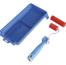 Verfrollerset met verfbak inzetstuk en twee schuimrollers