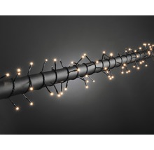Lichtsnoer met warmwitte LEDs op zwarte kabel