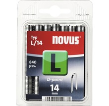 Novus nietjes type L 14 millimeter, verpakking met 840 stuks